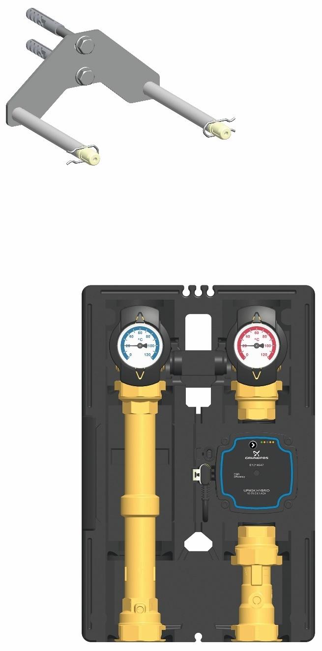 4 Montage und Installation [Fachmann] 4.1 Montage des CoolBloCs und Inbetriebnahme Der CoolBloC kann installiert werden Option 1: mit Stockschrauben M8 und Dübeln (nicht im Lieferumfang enthalten).