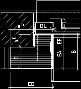 10 4) Mit Kurbelnischenausklinkung liefern (Zuschlag) EF = EA = Fensterlicht bis Axe 2) breite länge Fassade Leibung Ausmass von P0 aus gemessen