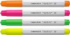 Caran d Ache Fasermaler Fluo Line, Einzelfarben Hochwertiger Fasermalstift mit fluoreszierender, transparenter Tinte zum Malen, Zeichnen und Dekorieren. Bestens geeignet auch als Textmarker.