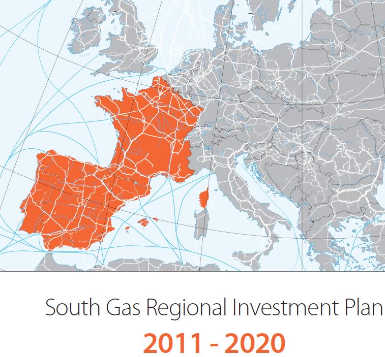 Gas Regional Investment Plan - GRIP regionaler Investitionsplan > Nächste Hierarchie der europäischen Netzentwicklungspläne > Sechs (teilweise überlappende) Regionen wurden für die GRIP 2011-2020