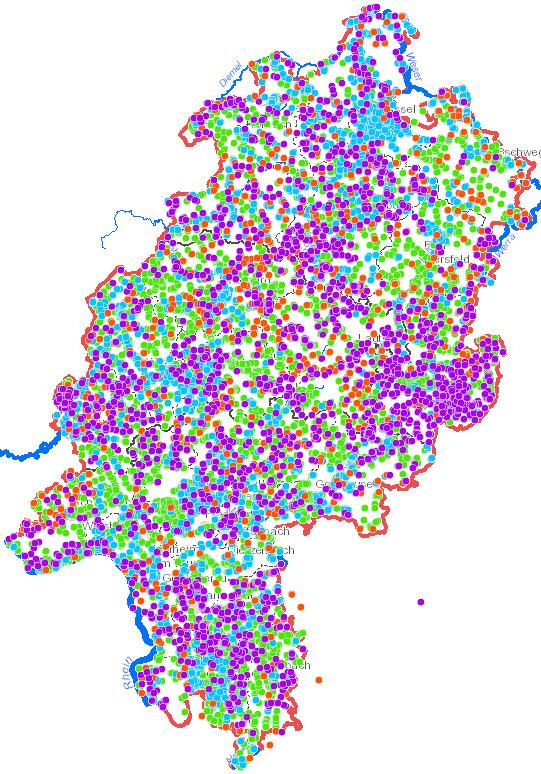 Einleitungen aus der Siedlungsentwässerung in Hessen In Hessen: 706 Kläranlagen 2.870 Kleinkläranlagen (< 50 EW) / private KAs 3.