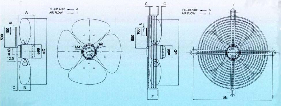 Axial Ventilatoren Serie RP 4 polig Ø 4-4 mm Serie RP 4 Poles Ø 4-4 mm Typ/Type curve