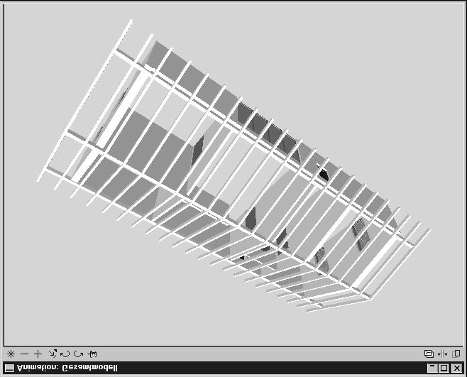 302 4 Grundlagen der Gebäudeplanung Abbildung 4.204: Dachstuhl in der Animation Dachhaut erstellen Bisher wurden die Dachebenen und die Bauteile Sparren und Pfetten verlegt.