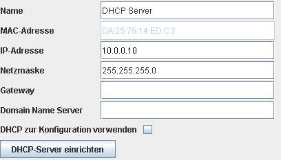 Skriptum zur Unterrichtsreihe "Netzwerke mit FILIUS" Seite 23 Nun zeigt Ihnen FILIUS einen Dialog, in dem Sie die Einstellungen für den DHCP- Server vornehmen können.