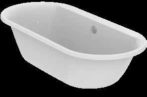 Oval-Badewanne 10 mm Connect ir Connect ir Oval-Badewanne aus Sanitär-cryl. Gefertigt nach DIN EN14516 und DIN EN 198. Glasfaserverstärkter ußenmantel.