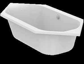 Sechseck-Badewanne 2000 1900 mm Tonic II Tonic II Sechseck-Badewanne 2000 mm aus Sanitär-cryl. Gefertigt nach DIN 14516 und DIN EN 198. Glasfaserverstärkter ußenmantel.