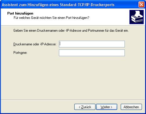 EINFÜHRUNG UND ERSTE SCHRITTE 11 7 Geben Sie die IP-Adresse oder den DNS-Namen des EX Print Servers ein und klicken Sie auf Weiter.