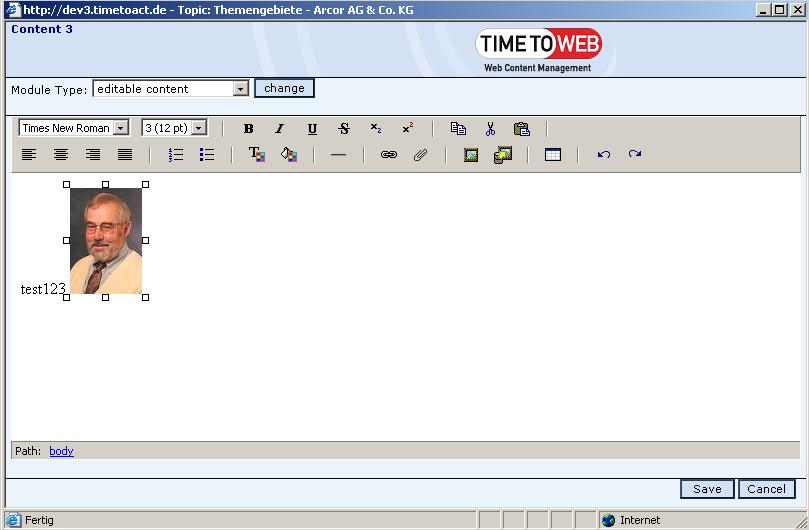 TIMETOWEB Content Management - 9 - Um nun auch Dateien wie z.b.