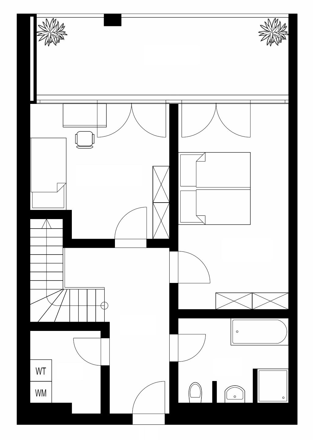 Balkon 7,50 m² Zimmer 14,40 m² Wohnung Nr.