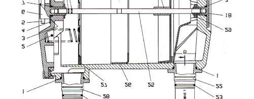 DrägerDolphin / Kalkbehälter 1-30 T51890 KALKBEHAELTER 16 T14216 TRICHTER 1 T14315 O-RING 17 T14213 GEHAEUSE 2 T51996 STIFT 18 T52136 LAGER 3 T14222 SCHEIBE 20 T51991 WALZE 4 T52008 SCHEIBE 21 T51991