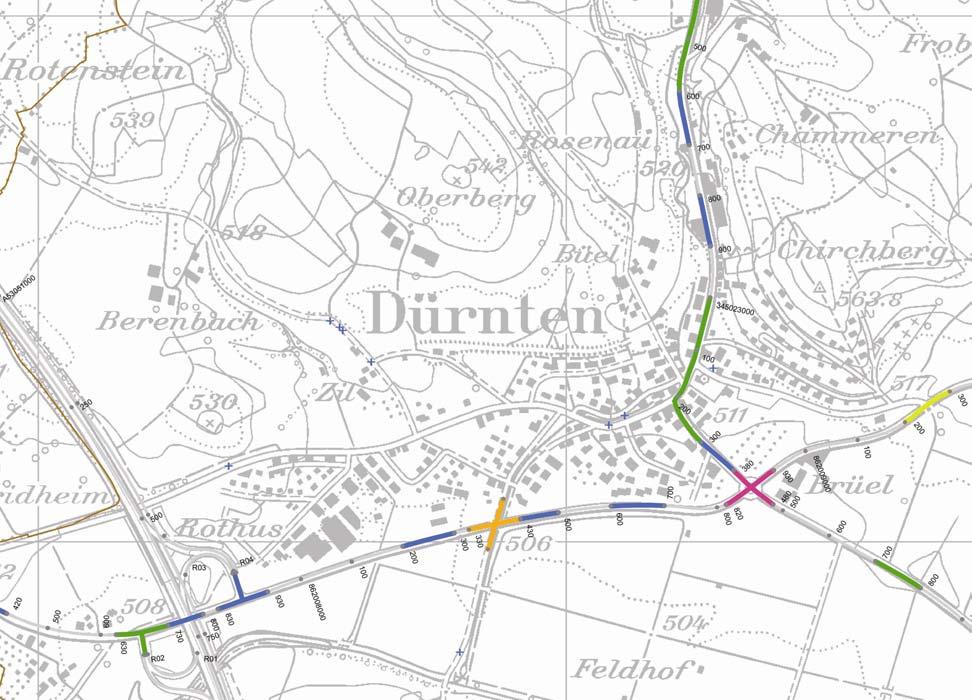 Gemeinde Dürnten: Ortsteil Dürnten 19 Unfallgeschehen Im Ortsteil Dürnten (Perimeter vgl. Abb. 13) ereigneten sich zwischen 1.12.2002 und dem 30.11.