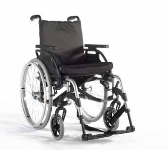 Sitzbreite: 38 50 cm Sitzhöhe: 47 51 cm ab 18 kg 125 kg Leichtgewichts- Rollstuhl, Komfort steht für hohen Standard in der Regelversorgung flexible