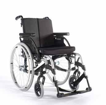 Sitzhöhe: 42,5 50,5 cm Sitzwinkel: 0 6 Rückenhöhe: 41 46 cm Rahmenmaterial: Aluminium ab 14,9 kg 125 kg Leichtgewichts- Rollstuhl XL erfüllt individuelle