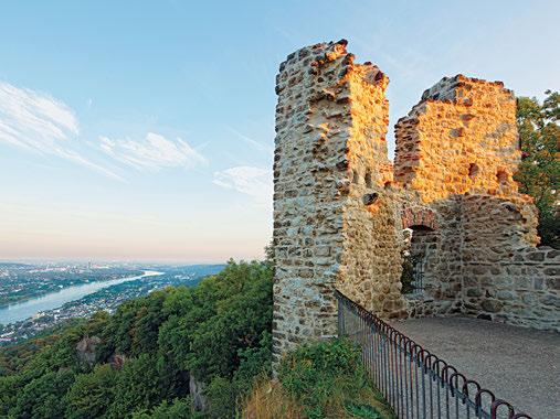 Abb. 7 Der fünfeckige Bergfried und die Wehrmauern der Burg