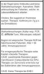 ) Antibiotika (+ Steroide falls IBD-Vd.) AB stopp, sobald Stuhlbakt. neg.