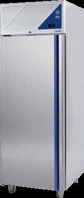 Abtauung und Tauwasserverdunstung - Kühlschränke mit Umluft-Kühlung von -2 bis +10 - Tiefkühlschränke mit Umluft- von -18 bis -22 - eintürige Modelle ( ) mit serienmäßigem Türanschlag links, rechts
