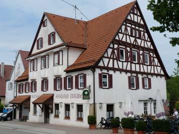 Marbacher Straße 6 erhaltenswertes historisches Gebäude Metzgerei und Gasthaus Traube Traufständiger, zweigeschossiger, verputzter