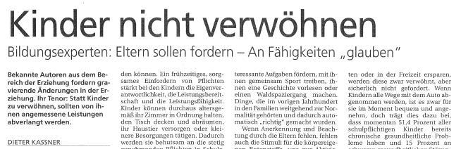 Deutscher Wirtschaftsdienst. Zeitungsartikel Kassner, Dieter (2008).