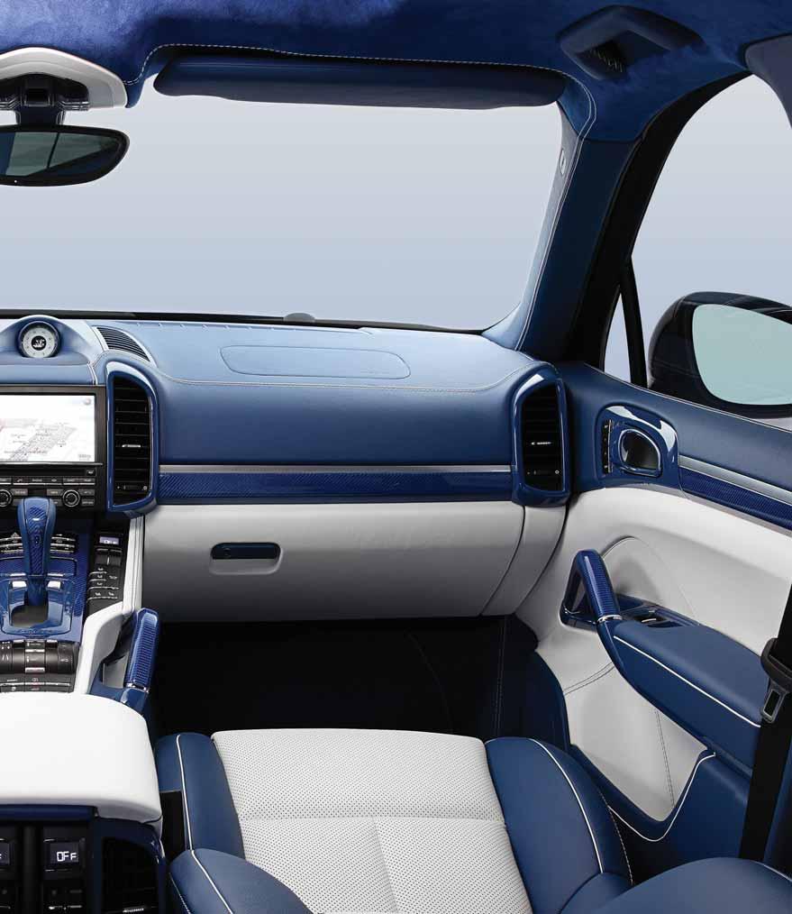 TECHART interior royal blue and white with