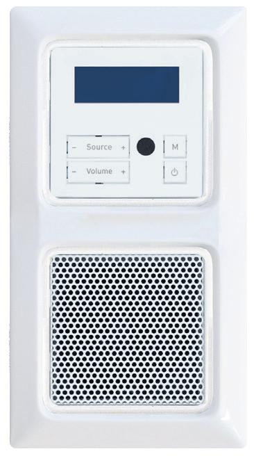 Dieses UP-Radio überzeugt durch seine schlichte Eleganz und kann für die Schalterprogramme VALENA TM Life, Creo TM und Galea TM verwendet werden.