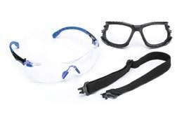 Schutzbrille mit Bügel Abnehmbare Brillenbügel je nach Bedarf optional durch Kopfband ersetzbar Weicher Nasenbügel sorgt für zusätzlichen Komfort Kopfband Festsitzendes Kopfband für