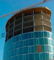 Advanced on the exterior, concealed fixings 4 mm aluminium sheet FORM Munich City Tower,