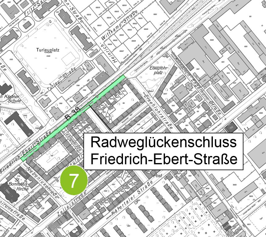 7 Radweglückenschluss Friedrich-Ebert-Str. Projektnummer: 8.
