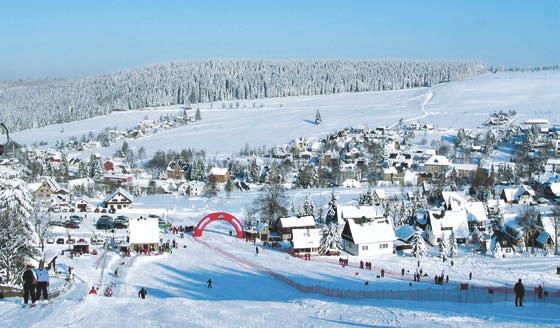 22 Eibenstock, Carlsfeld & Wildenthal: Winterspaß für die Familie Der familienfreundliche Erholungs ort Eibenstock bietet aktiven Win terurlaub für Gäste jeden Alters.