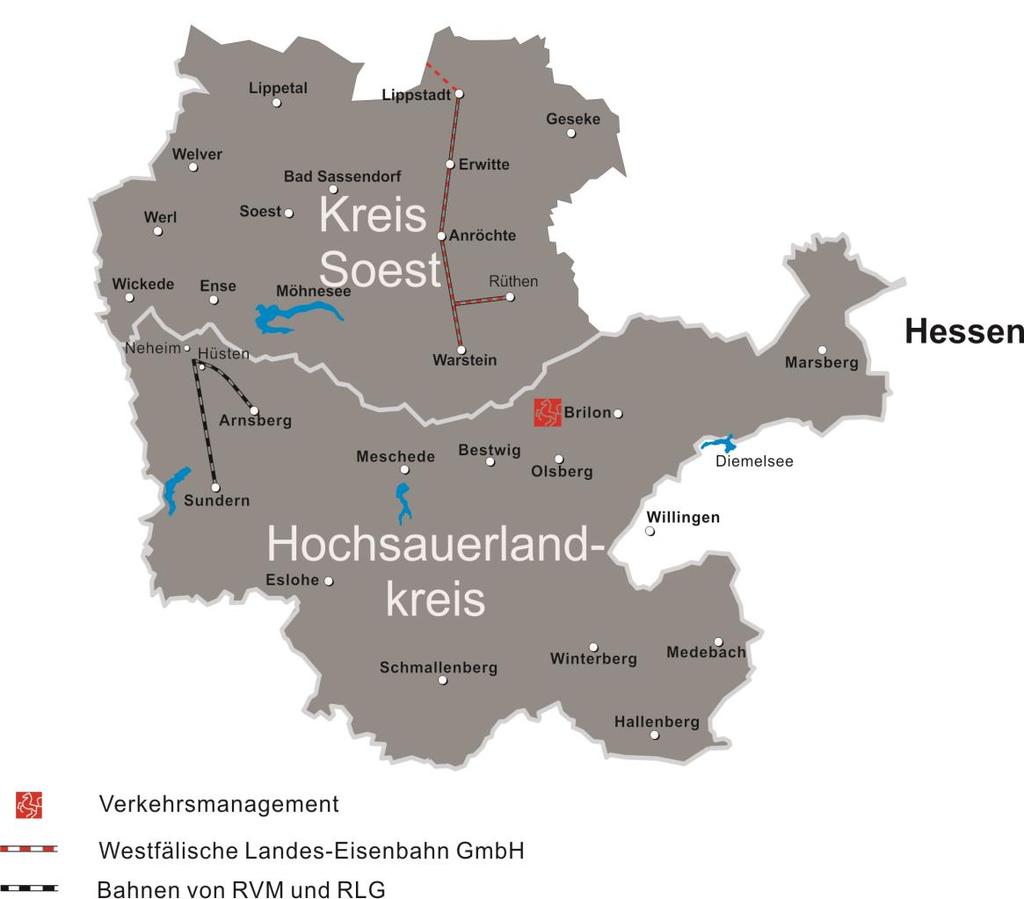 Regionalverkehr Ruhr-Lippe GmbH Umsatz Verkehrsnetz Linienlänge Schienenstrecke 22 Mio. 3.442 km 42 km Verkehrsmittel eigene Omnibusse (inkl.