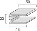 ersten Elements verdeckte Montage PVC Länge: 6000 mm VOX U-Profil einteilig MW25103730 silver grey Stück 1739 PVC Länge: