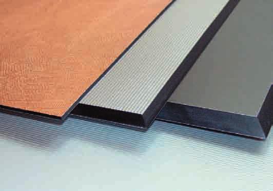 Kompaktplatten bis zu einer Dicke von 10mm mit schwarzem (Standard) oder braunem Kern als dekorative, konstruktive