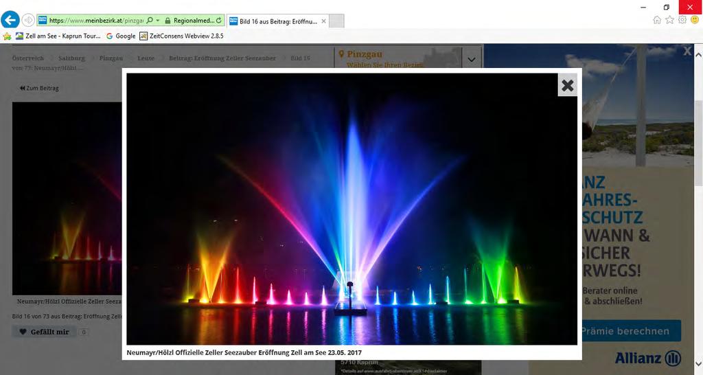 Zeller Seezauber Wasser, Licht, Musik- & Lasershow 55.