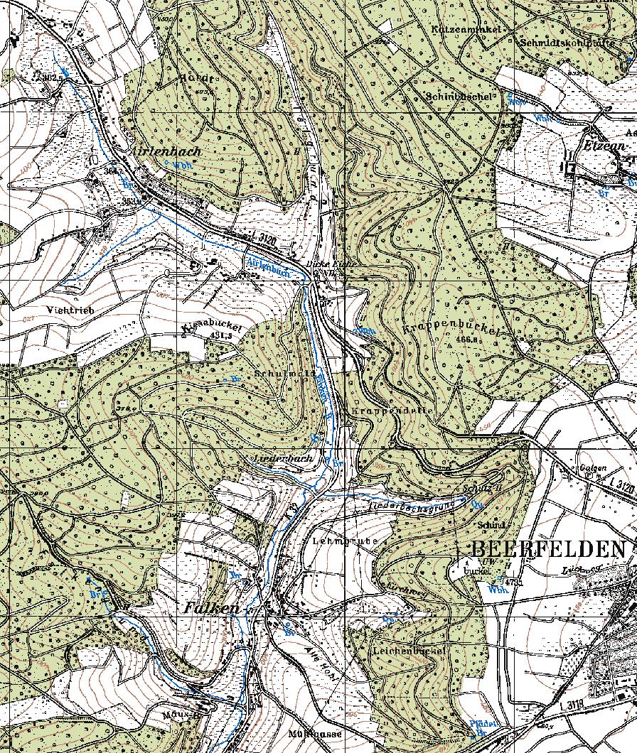 Retentionskataster Niederschlagsgebiet Finkenbach FKZ 238968 Seite - 5 - < HQ100 > HQ100 Lageskizze zum potentiellen Retentionsraum Kenn-Nr.