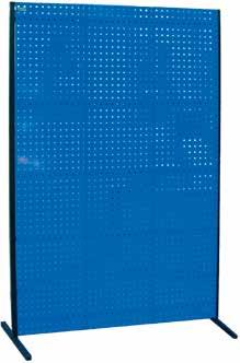 Rollladen-Werkzeugschrank FUTURO zum Aufhängen oder aufstellen, mit Vierkantlochung 10 x 10 mm, Teilung 38 mm, himmelblau. Ausführungen: 541841.0100 mit PVC-Rollladen grau, abschliessbar Bestell-Nr.