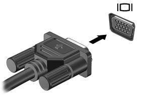 1. Schließen Sie das VGA-Kabel des Monitors oder Projektors an den VGA-Anschluss des Computers an, wie in der Abbildung dargestellt. 2.