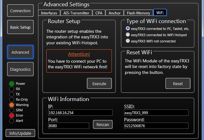 8.1.11.3 Erklärungen Abbildung 43 WiFi verbunden mit PC, Tablet, usw.