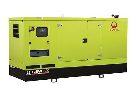 GSW220V Hauptmerkmale Frequenz Hz 50 Spannung V 400 Leistungsfaktor cos ϕ 0.8 Phasen 3 Leistungsbemessung Notleistung LTP kva 220.00 Notleistung LTP kw 176.00 Hauptleistung PRP kva 202.