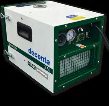 UNTERDRUCKHALTEGERÄTE Unterdruckhaltegeräte Unterdruckhaltegerät green dec G 50 Unterdruckhaltegerät zum Abfiltern asbestkontaminierter Raumluft über eine 2-stufige Filtereinheit.