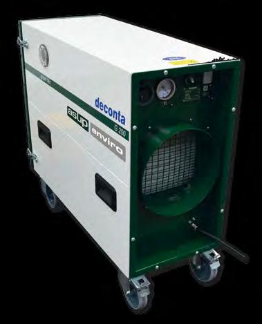 Unterdruckhaltegeräte Unterdruckhaltegerät green dec G 200 Unterdruckhaltegerät zum Abfiltern asbestkontaminierter Raumluft über eine 3-stufige Filtereinheit.