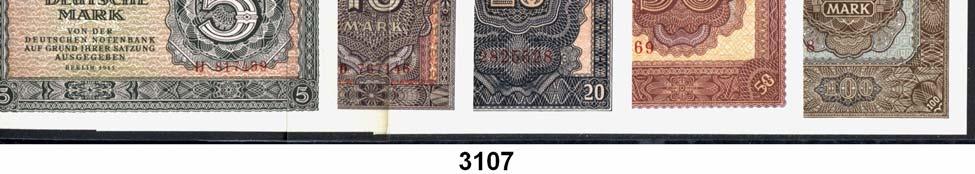 ..Gebraucht 30,- 3107 349-353 5 bis 100 Deutsche Mark 1955.