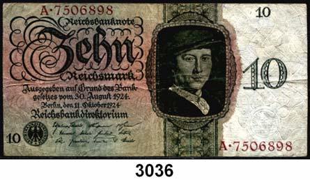 ... Kassenfrisch 35,- 3032 155 2 Rentenmark 1.11.1923. B... Ros. DEU-200.