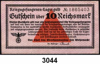 Reichsmark o.d. Ros. DWM-26 b. LOT 3 Scheine mit fortlfd. Nummern.