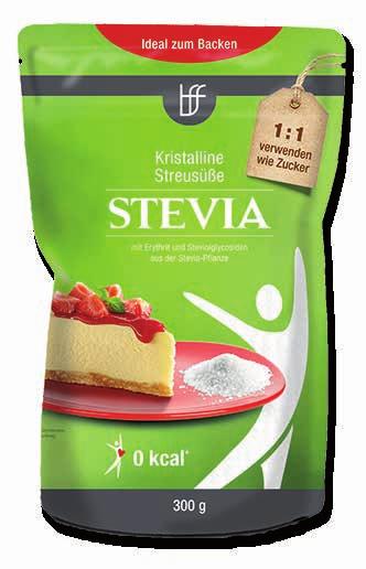 Der Geschmack von bff Stevia ist sehr angenehm und enthält so gut wie fast keine Kalorien. Für Informationen über Nährwertangaben, Zutaten, etc.