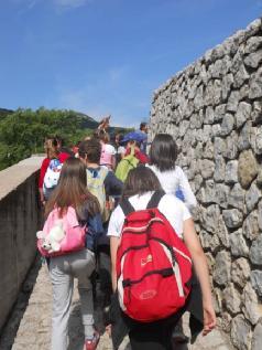 Klassen nach Trento an eine Grundschule Eine Gruppe aus italienischen Schülern