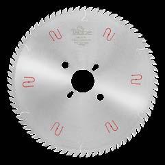 Triple chip-flat toothing with positive cutting angle.