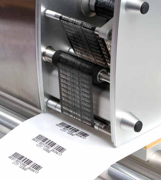 Neue Maßstäbe in der Thermotransfer- Codierung Der V320i druckt große Flächen, hochauflösende Codes, Texte und Bilder auf flexible Verpackungsfolien und Etiketten.