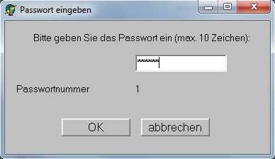 win für gas Seite 51/69 5. Anhang 5.1 Passwort in 5.1.2 Passwort eingeben Diese Funktion ist nur nötig wenn ein Passwort im Motorsteuergerät vergeben wurde.