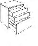 Typenübersicht Einbauküchen für barrierefreies Wohnen in Anlehnung an die DIN 18040-2 Unterschränke Korpustiefe 55,8 cm Skizze Beschreibung Bestell-Nr.