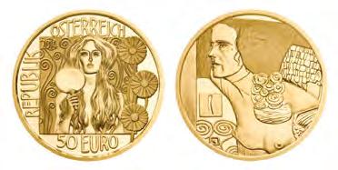 Österreichische Sammlermünzen Klimt und seine Frauen