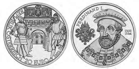 Silbermünzen zu 20 Euro Österreich im Wandel der Zeit Die Neuzeit (Ferdinand I.